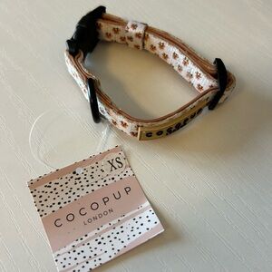 Cocopup London Dog Collar - Brown and Cream Reindeer